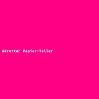 Adretter Papier-Teller